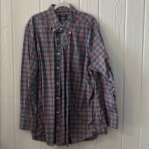 Nautica Men's Plaid Shirt - Red, Blue, Gray